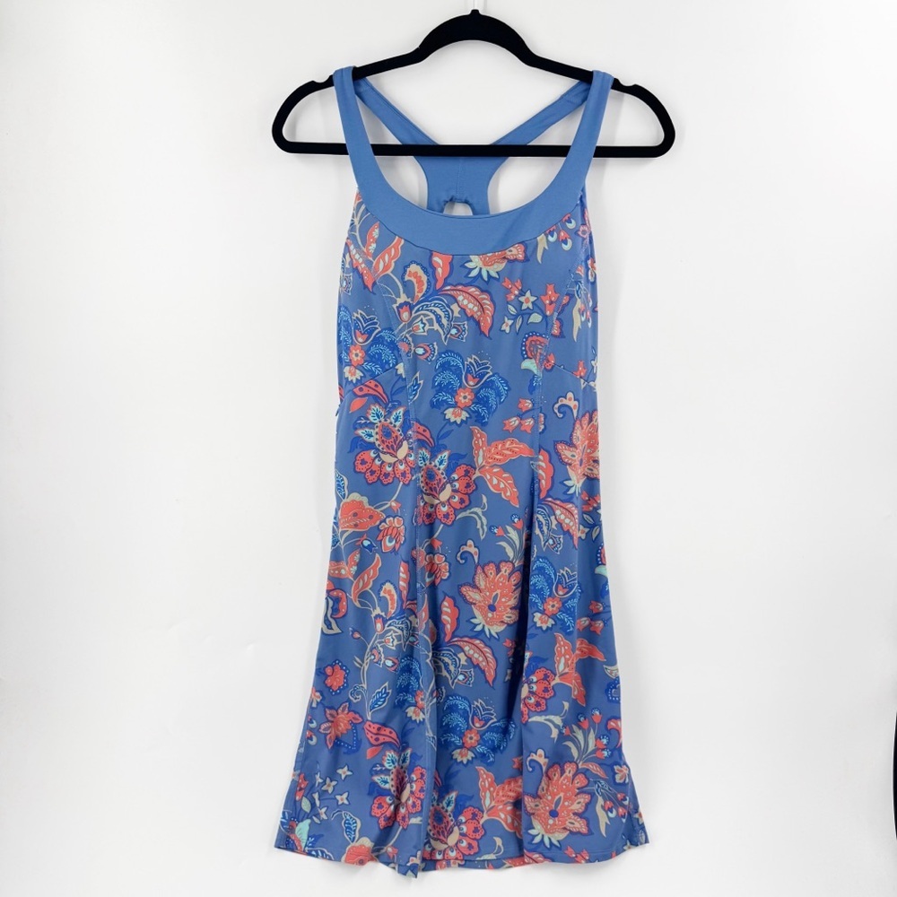 ✅ The North Face Active Dress Blue Sleeveless Cross Back Built-In Bra SZ Medium